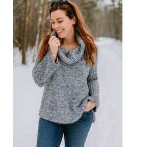 Wooden Ships Wool Mohair Knit Cowl Neck Sweater SZ S/M